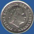 10 центов Нидерландов 1975 года